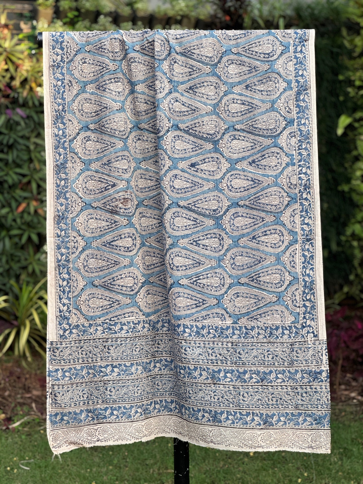 Block Printed Mulmul Cotton Dupatta