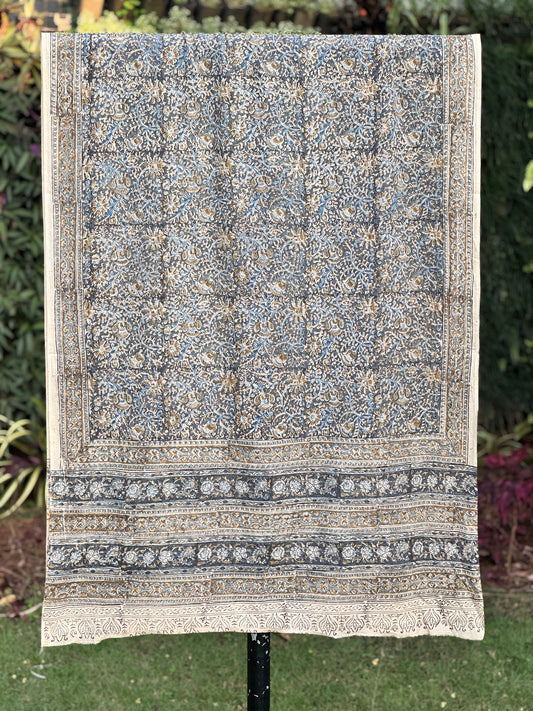 Block Printed Mulmul Cotton Dupatta
