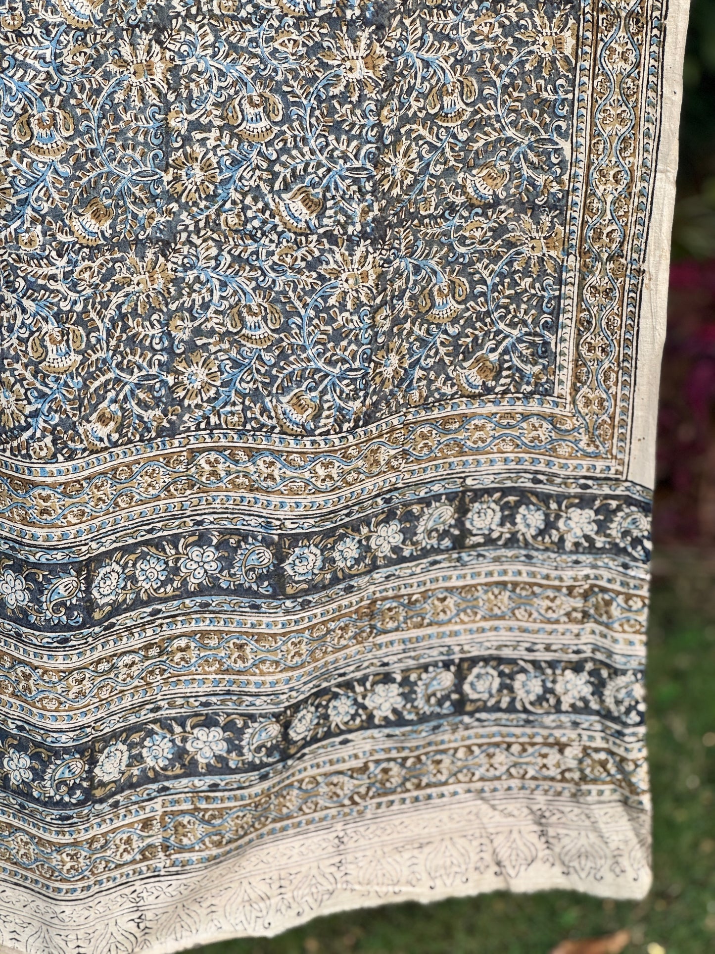 Block Printed Mulmul Cotton Dupatta