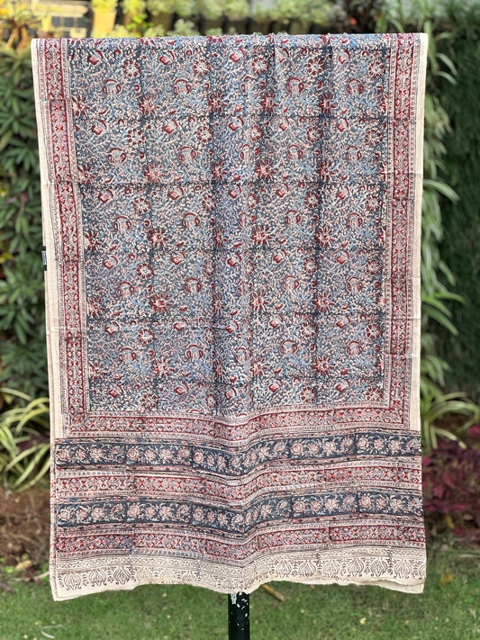 Block Printed Mulmul Cotton Dupatta