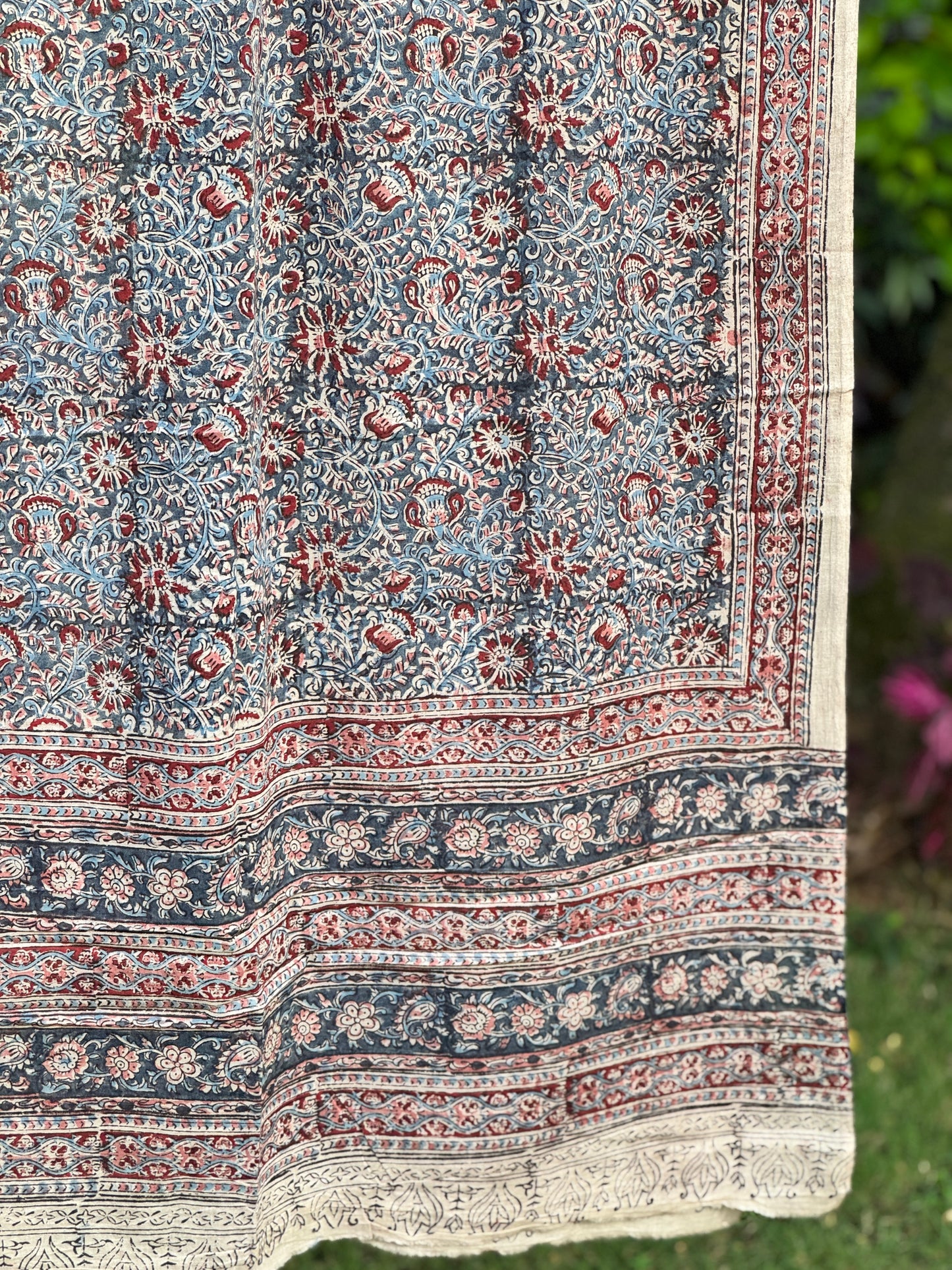 Block Printed Mulmul Cotton Dupatta