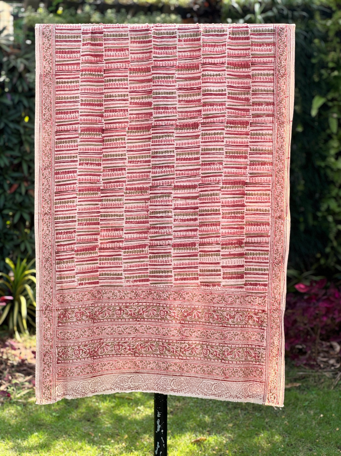 Block Printed Mulmul Cotton Dupatta
