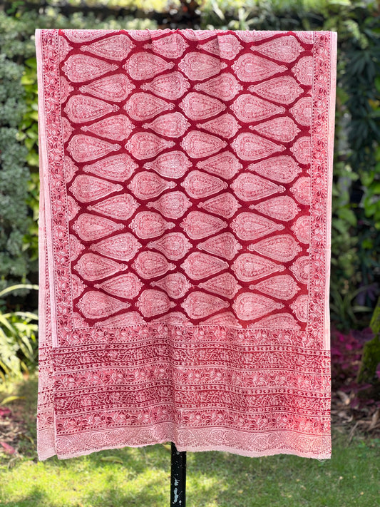 Block Printed Mulmul Cotton Dupatta
