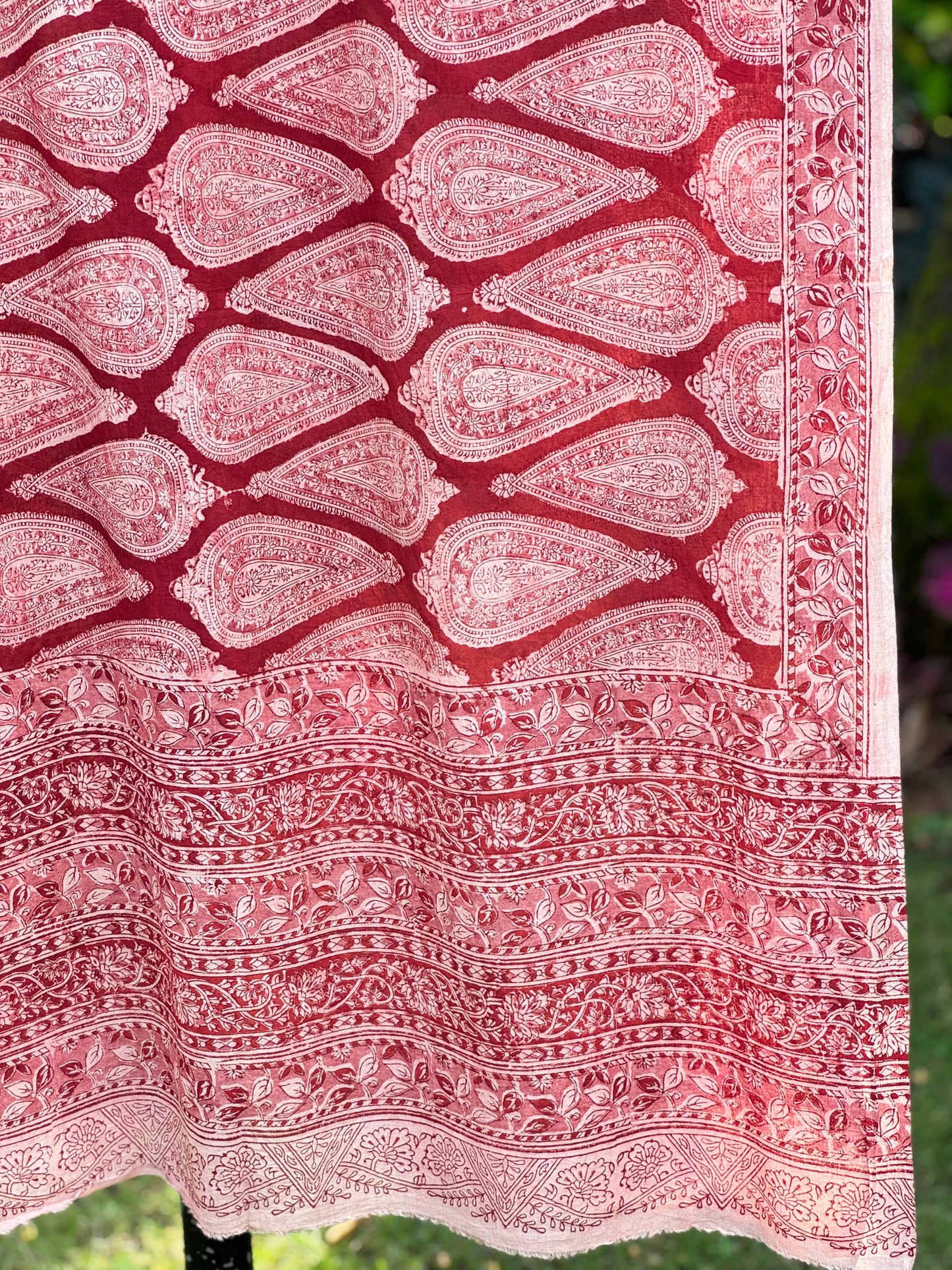 Block Printed Mulmul Cotton Dupatta