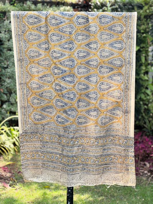 Block Printed Mulmul Cotton Dupatta