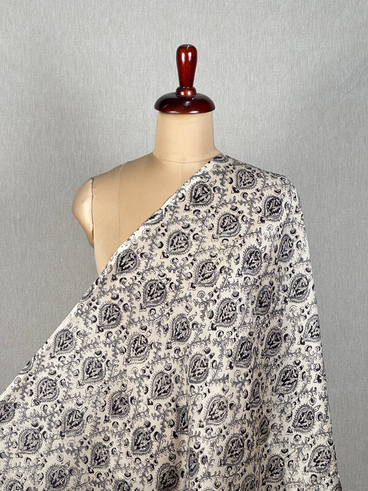 Kalamkari Printed Chanderi Silk Fabric