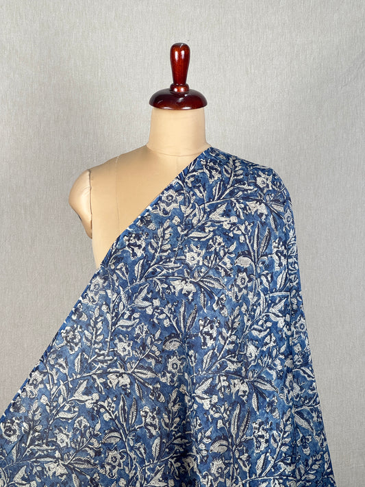 Kalamkari Printed Chanderi Silk Fabric