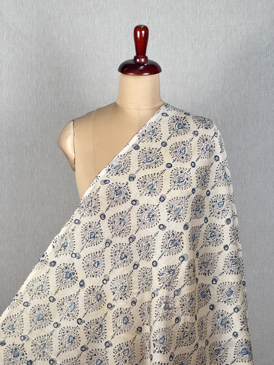 Kalamkari Printed Chanderi Silk Fabric