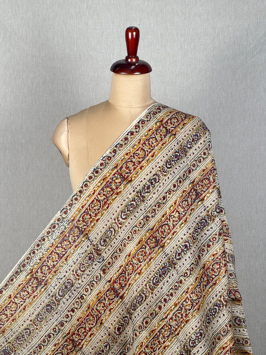 Kalamkari Printed Chanderi Silk Fabric
