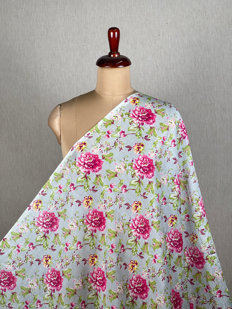 Printed Mul Chanderi Fabrics