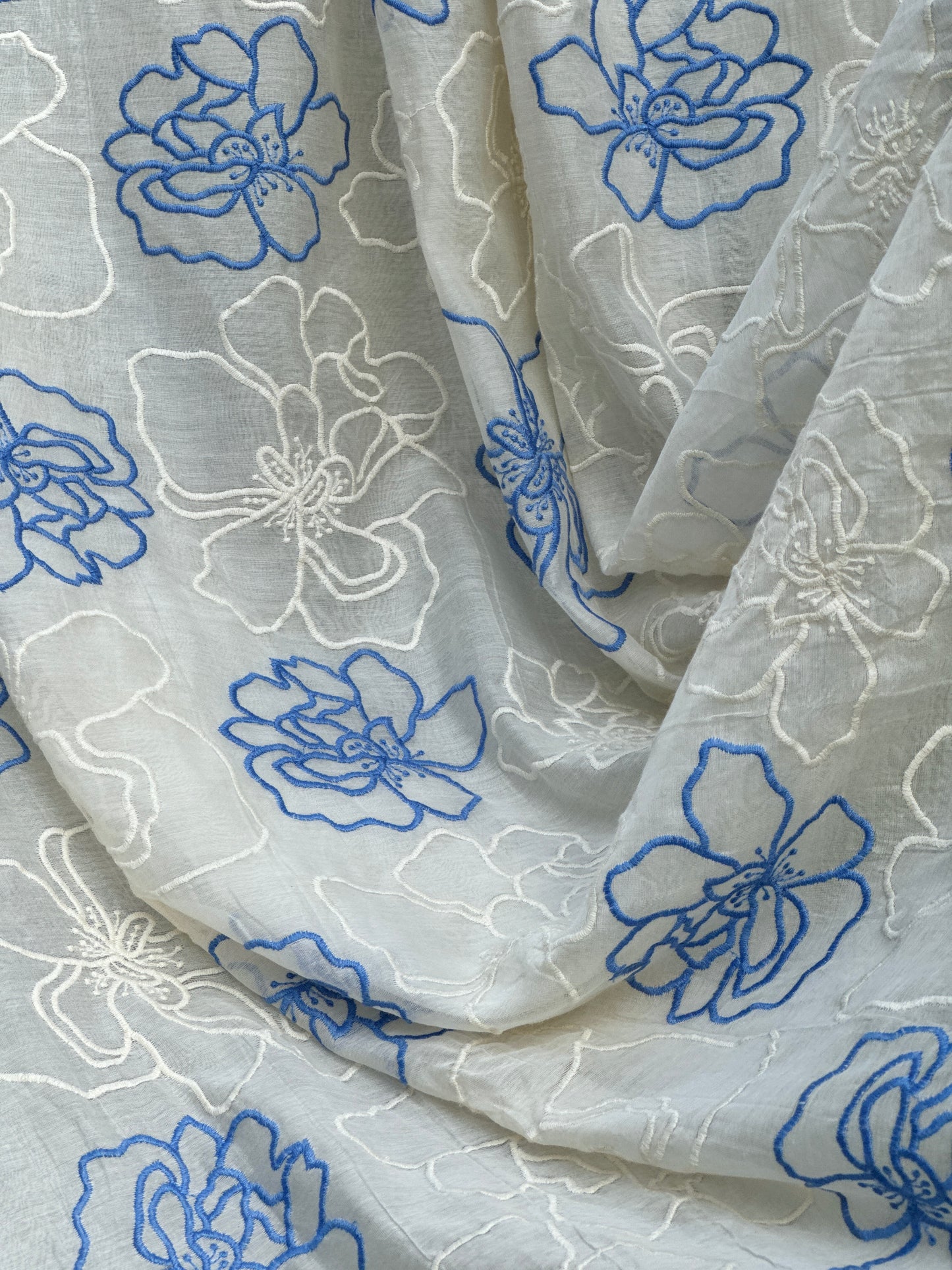 Embroidered 40 gm Banarasi Chanderi Fabric