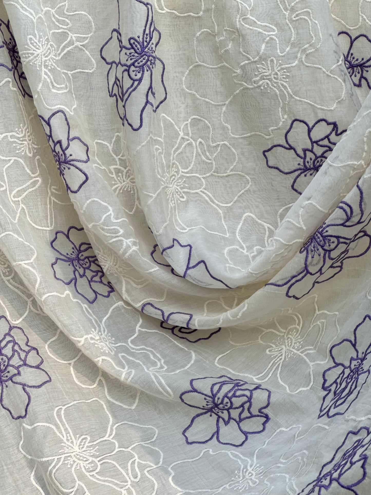 Embroidered 40 gm Banarasi Chanderi Fabric