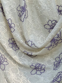 Embroidered 40 gm Banarasi Chanderi Fabric