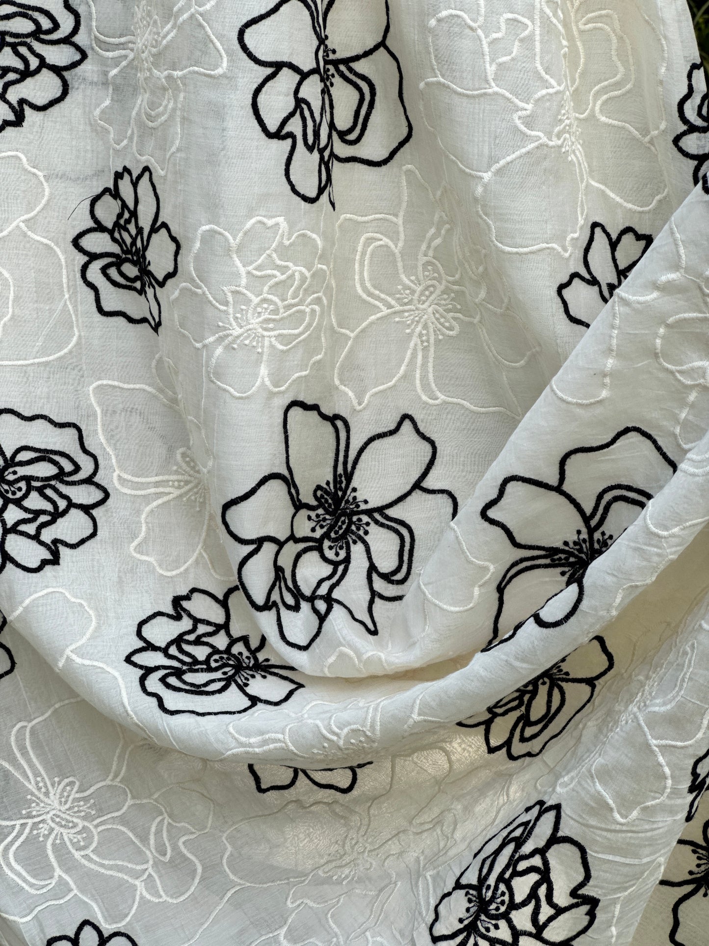 Embroidered 40 gm Banarasi Chanderi Fabric