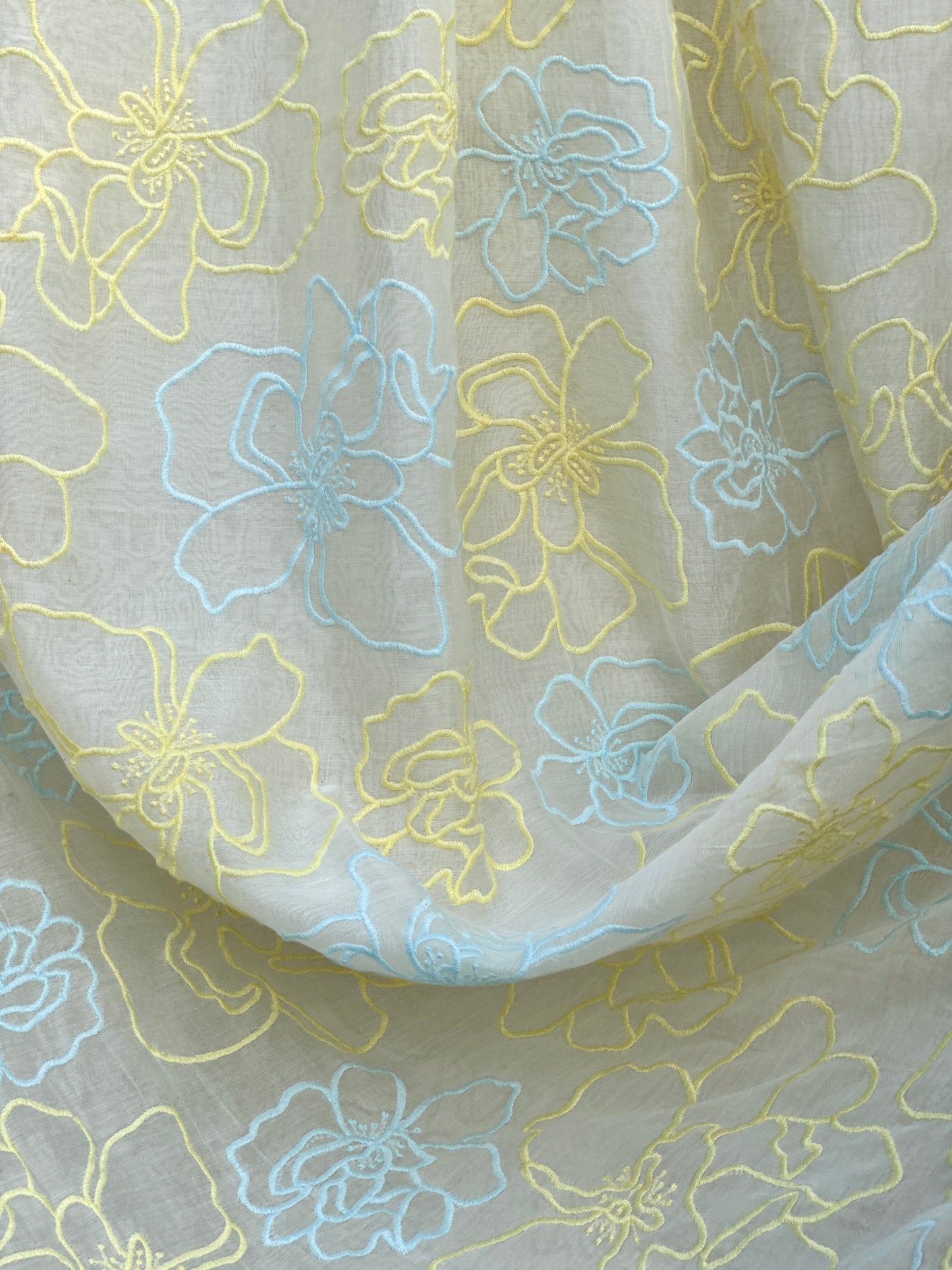 Embroidered 40 gm Banarasi Chanderi Fabric