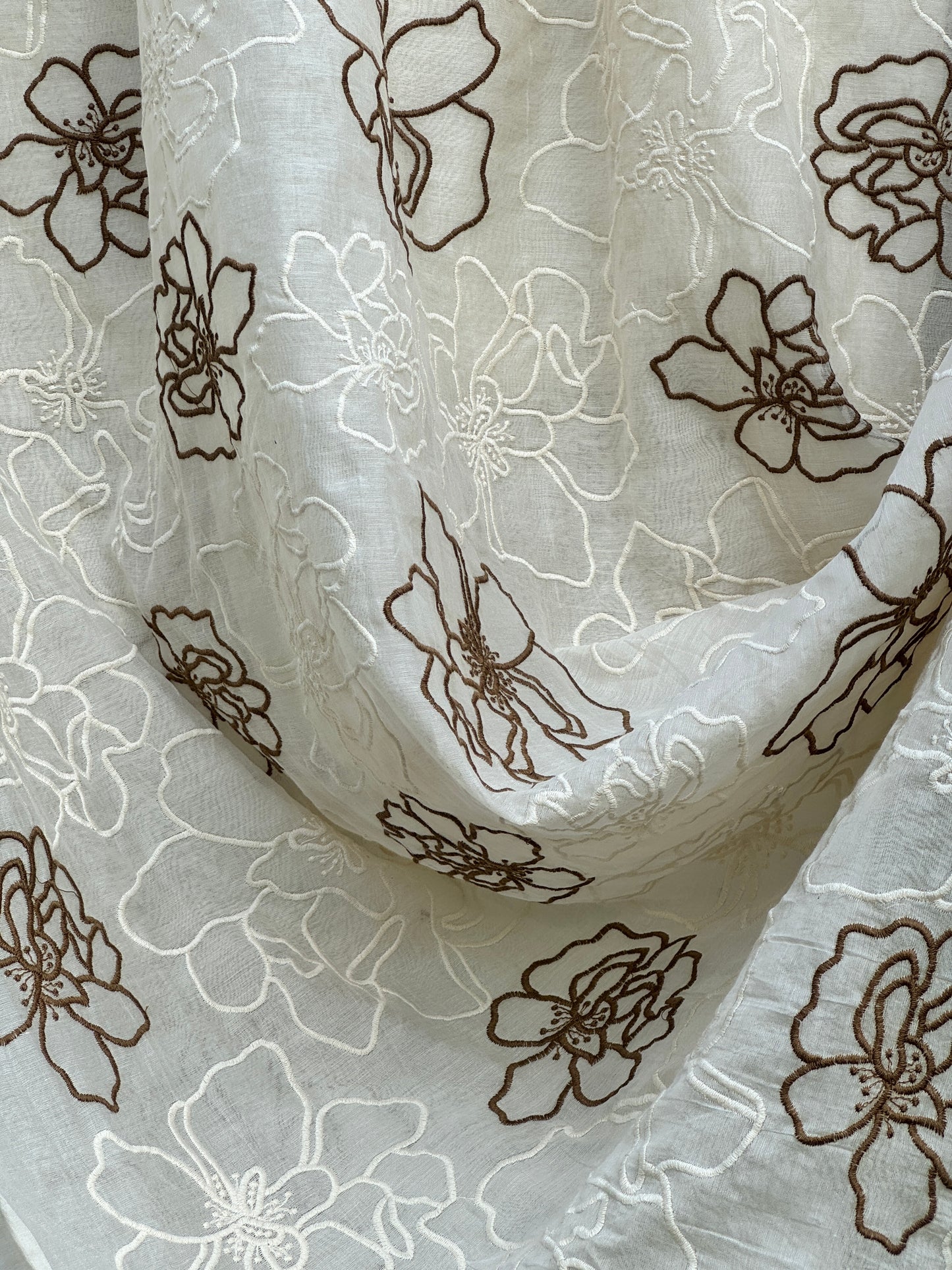 Embroidered 40 gm Banarasi Chanderi Fabric