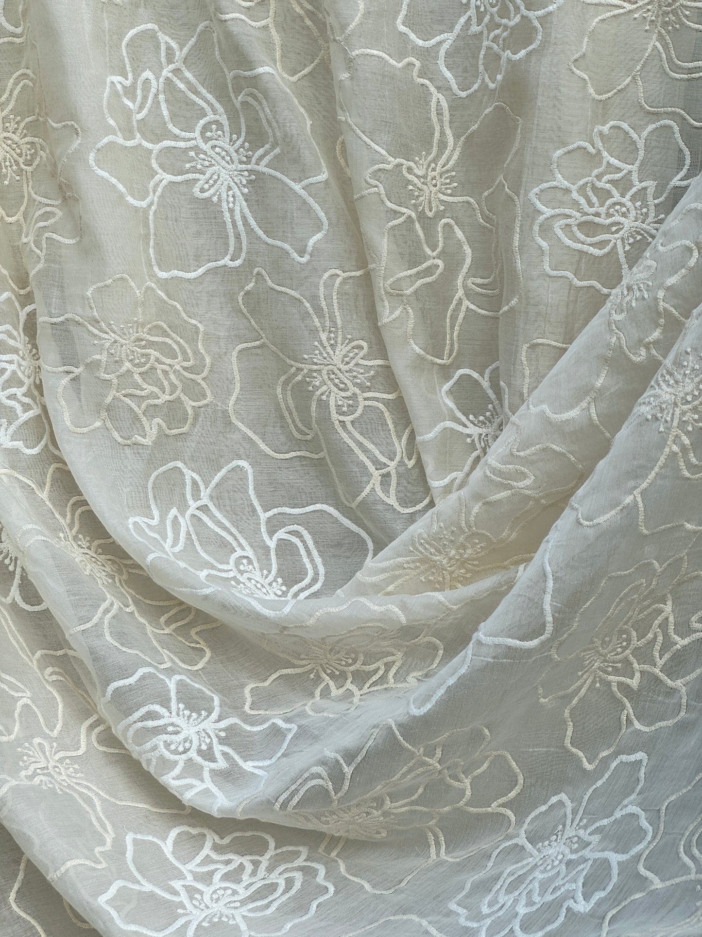 Embroidered 40 gm Banarasi Chanderi Fabric