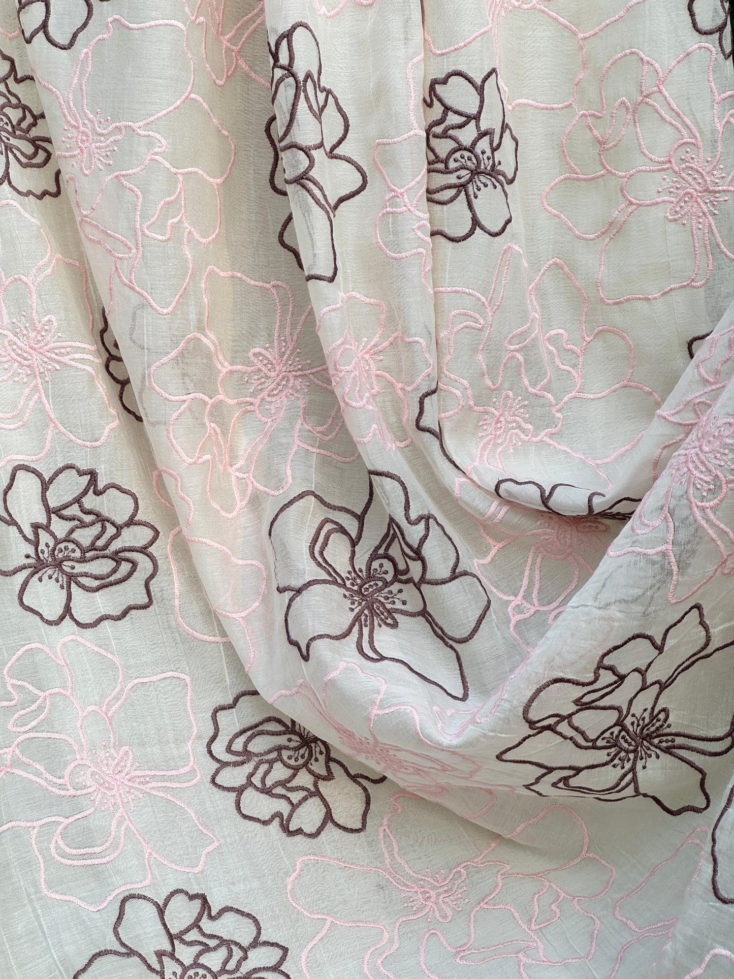 Embroidered 40 gm Banarasi Chanderi Fabric