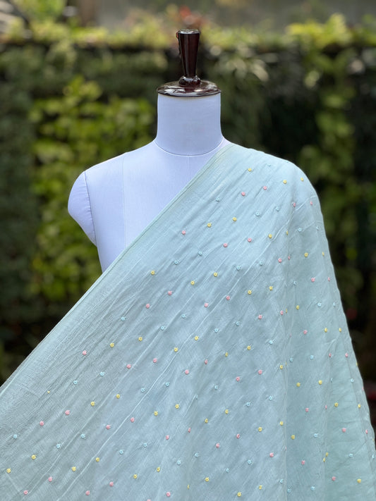 Embroidered 40gm Banarasi Chanderi Fabrics