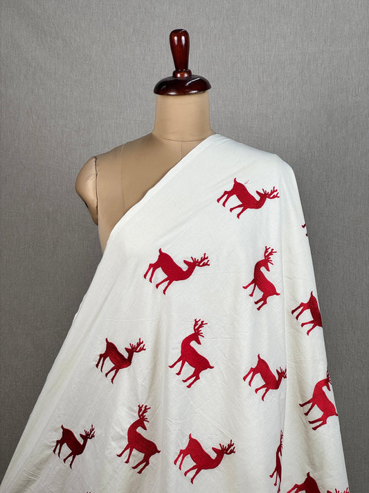 Embroidered Kora Cotton Fabric