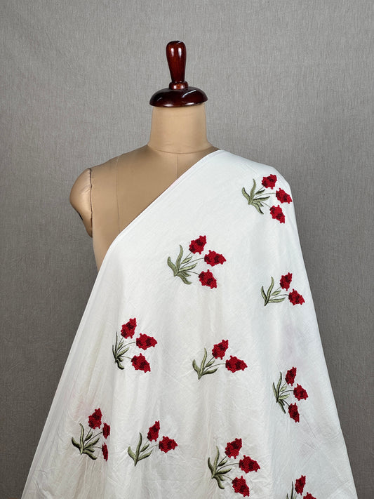 Embroidered Kora Cotton Fabric