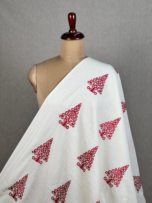 Embroidered Kora Cotton Fabric