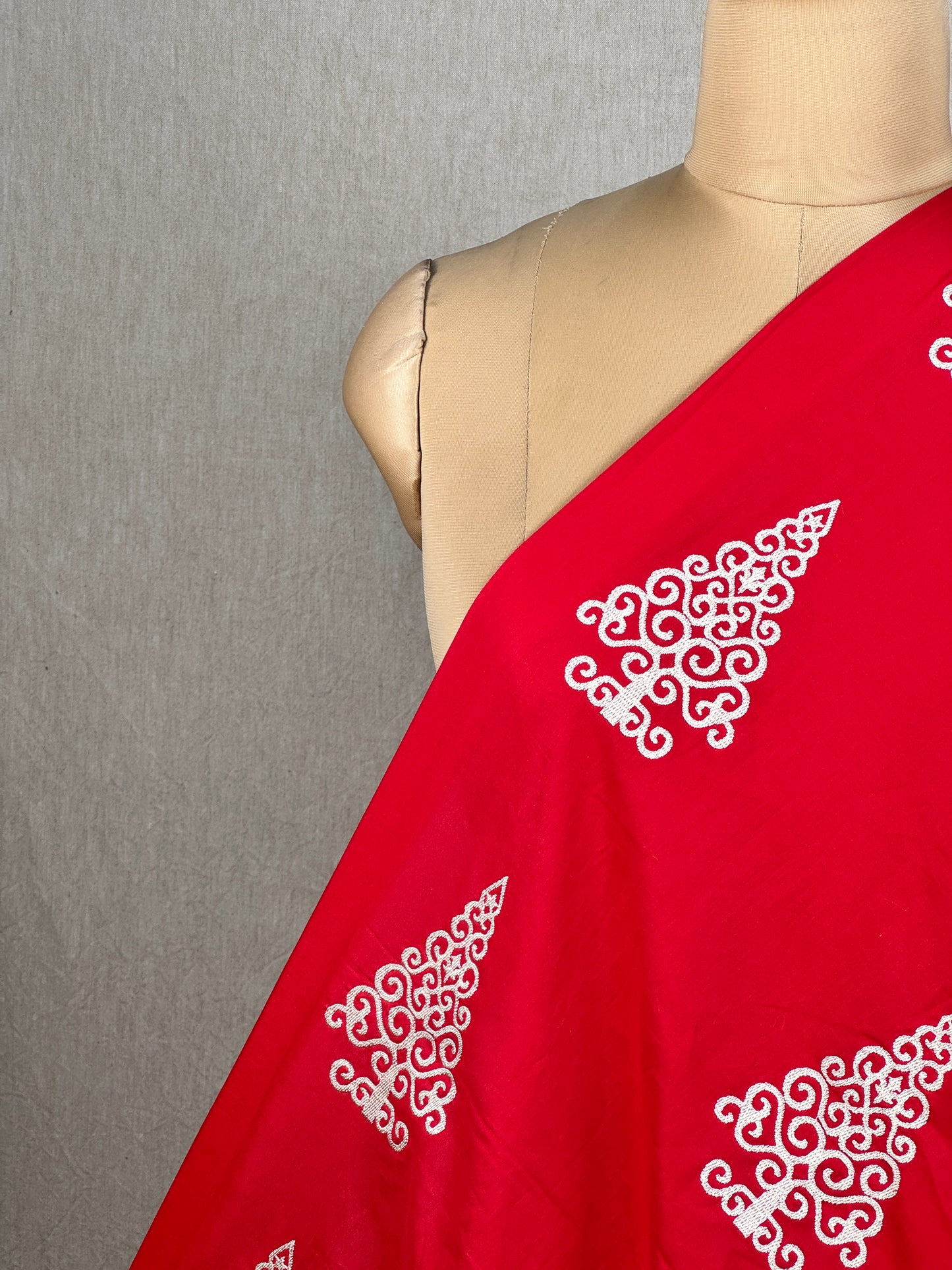 Embroidered Kora Cotton Fabric