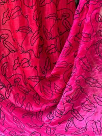 Embroidered 4D Banarasi Silk Chanderi Fabrics