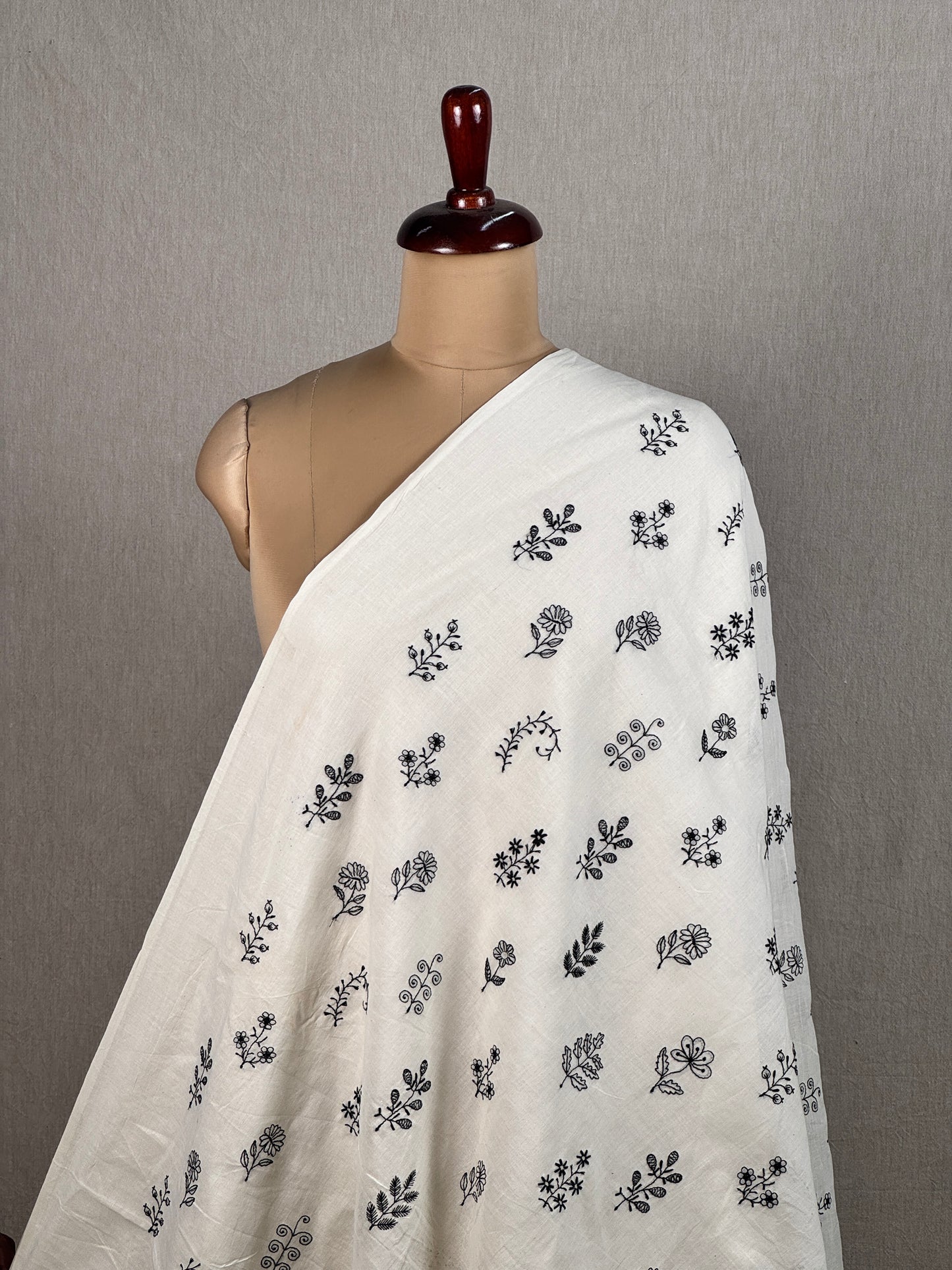 Embroidered Kora Cotton Fabric