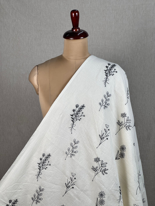 Embroidered Kora Cotton Fabric