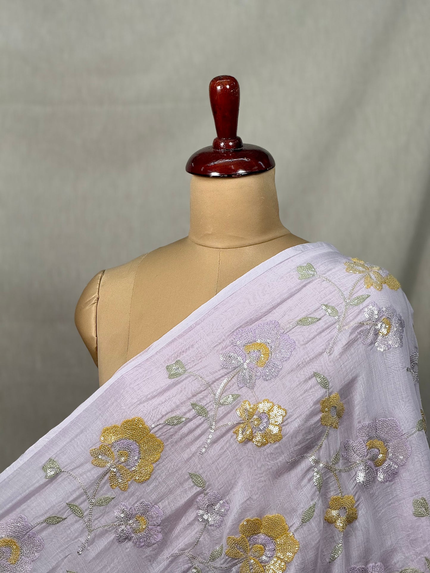Embroidered Banarasi Chanderi Fabric