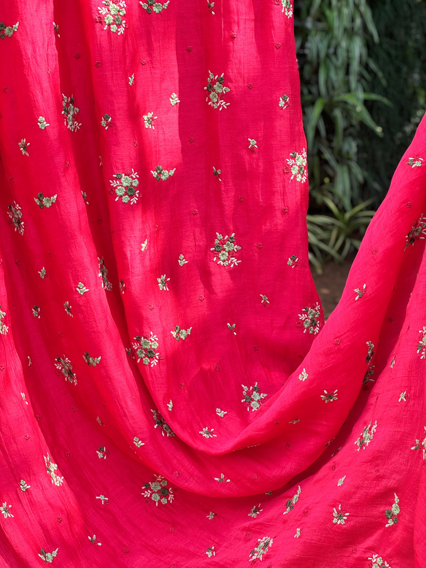 Embroidered 40gm Banarasi Chanderi Fabrics