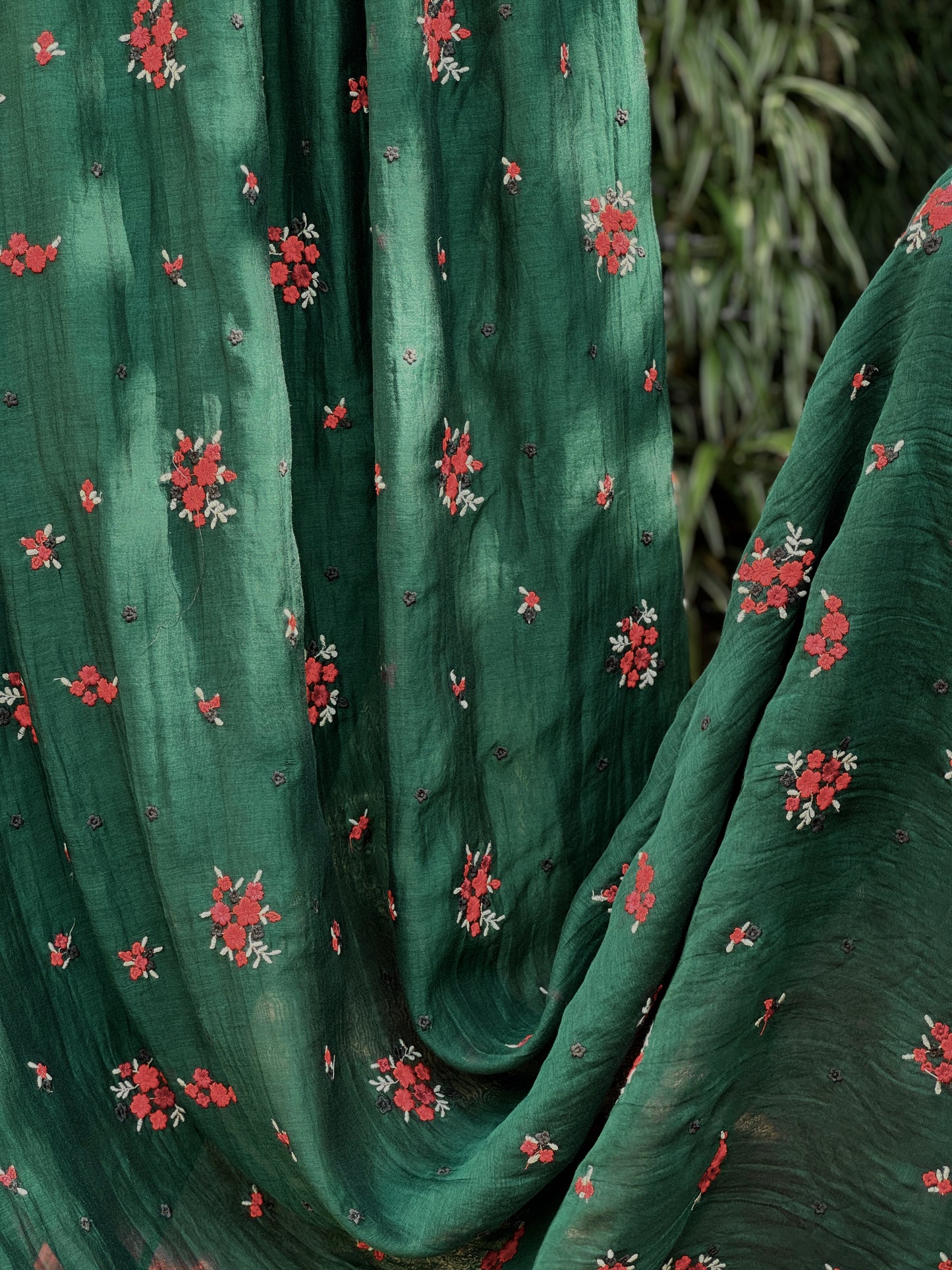 Embroidered 40gm Banarasi Chanderi Fabrics