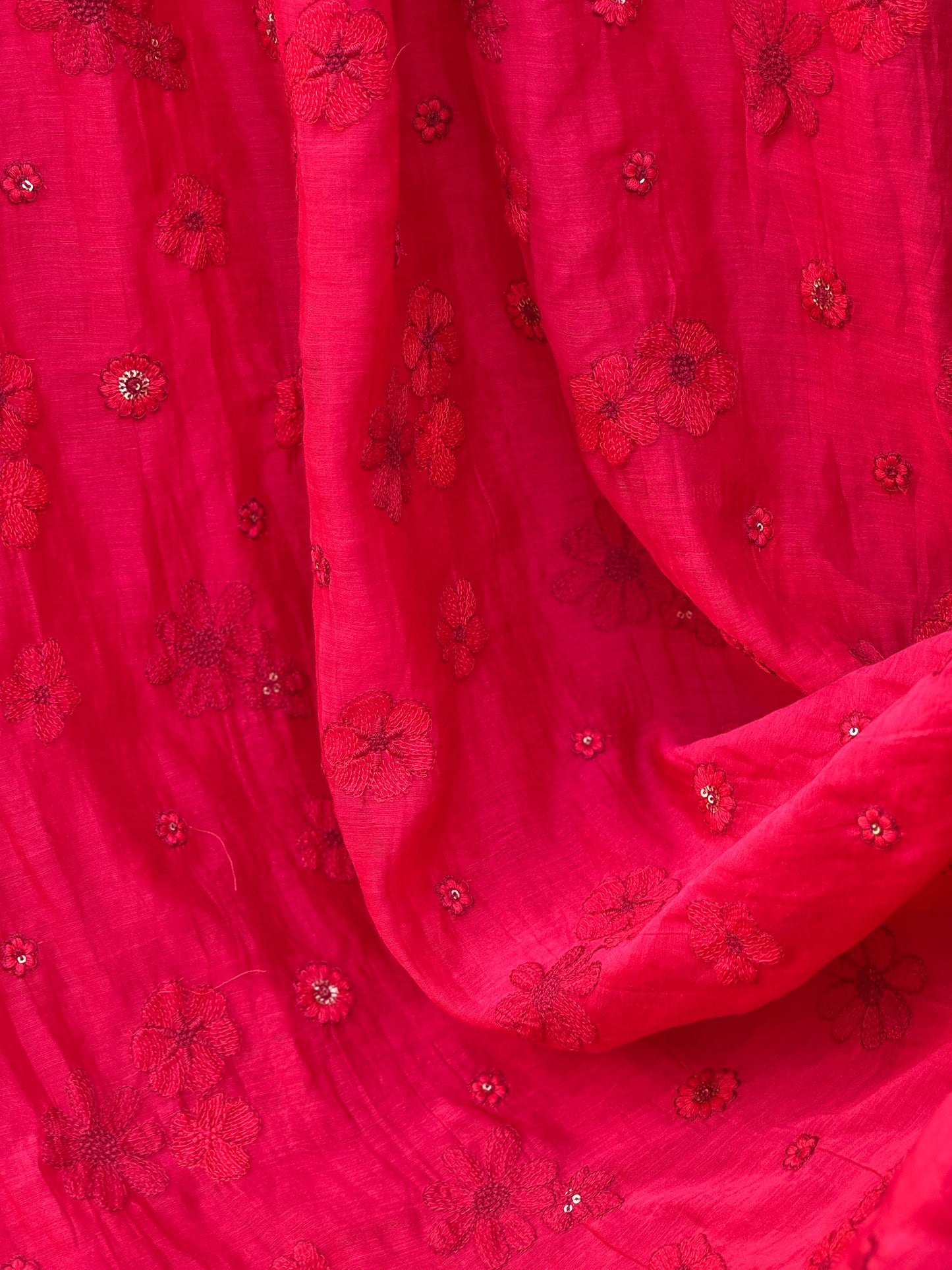 Embroidered 40gm Banarasi Chanderi Fabrics