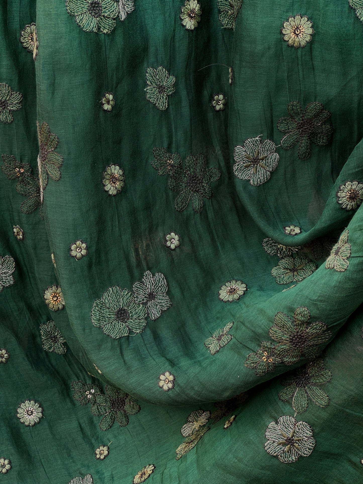 Embroidered 40gm Banarasi Chanderi Fabrics