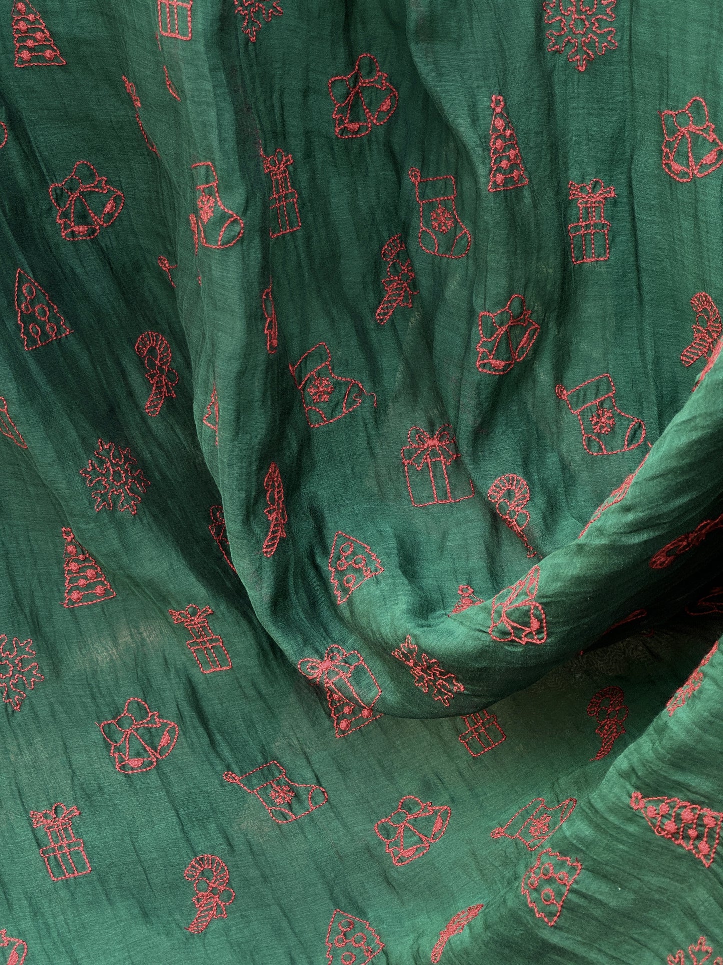 Embroidered 40gm Banarasi Chanderi Fabrics