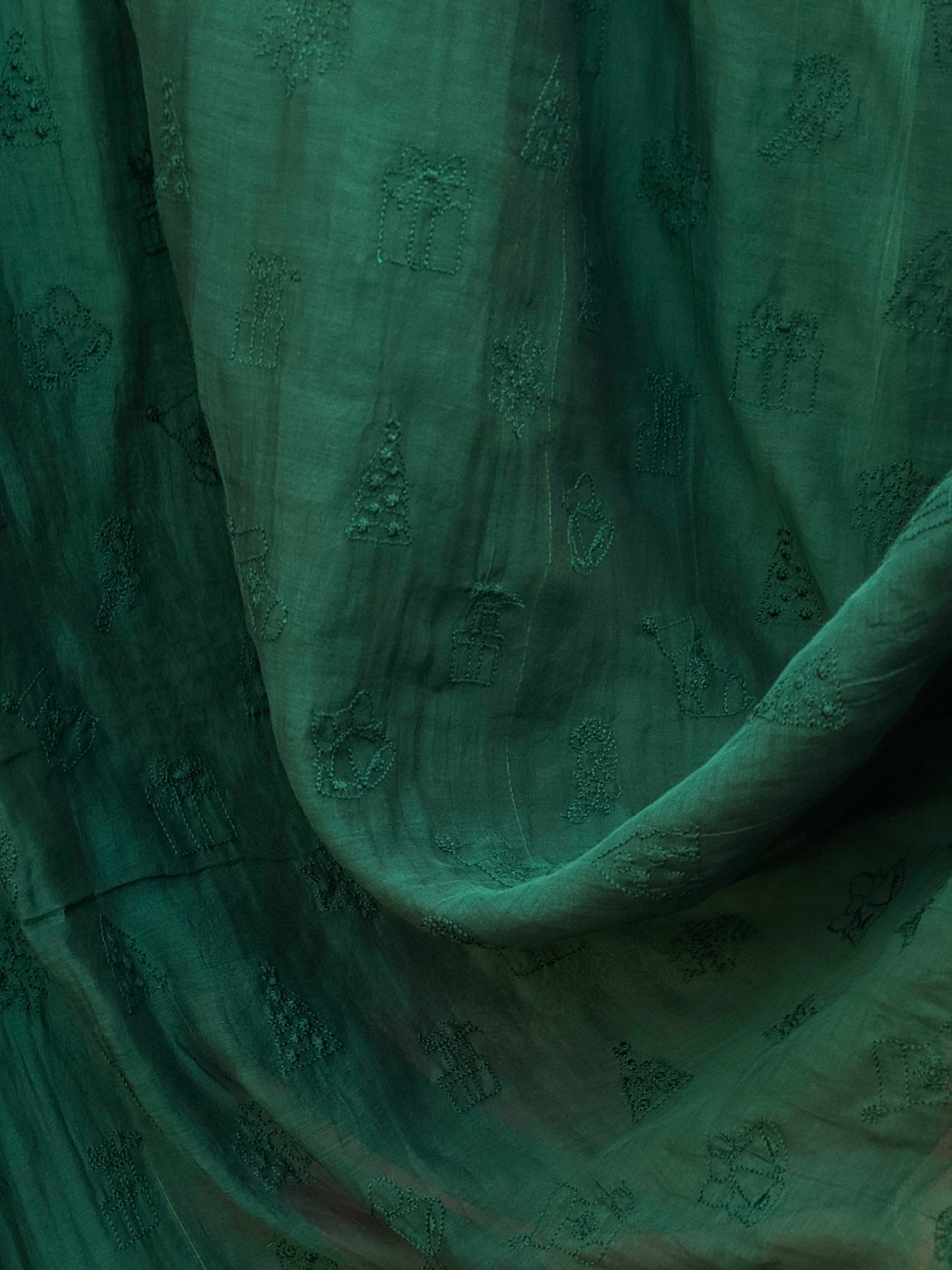 Embroidered 40gm Banarasi Chanderi Fabrics