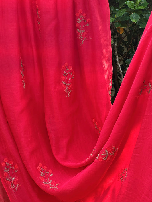 Embroidered 40gm Banarasi Chanderi Fabrics