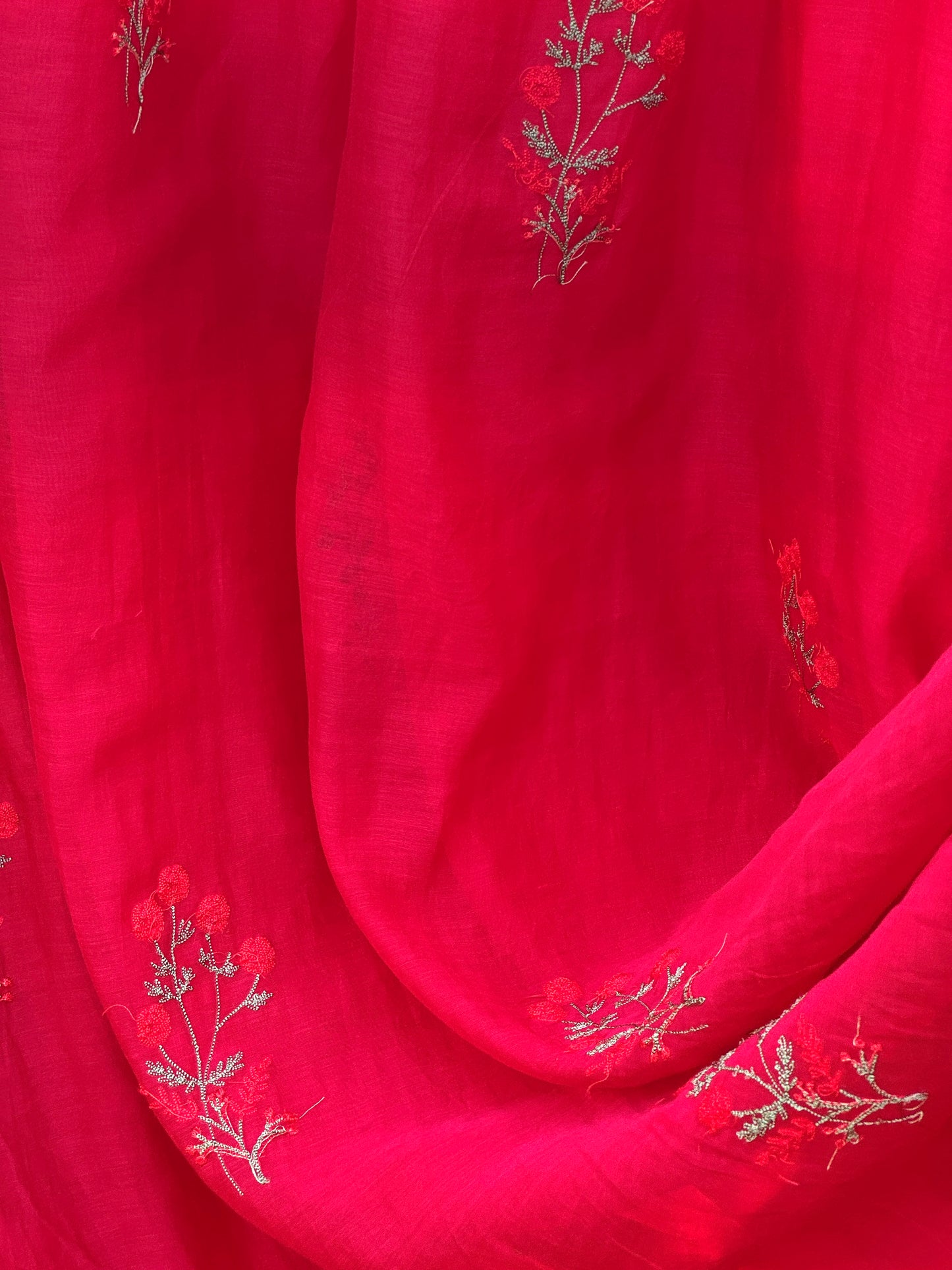 Embroidered 40gm Banarasi Chanderi Fabrics