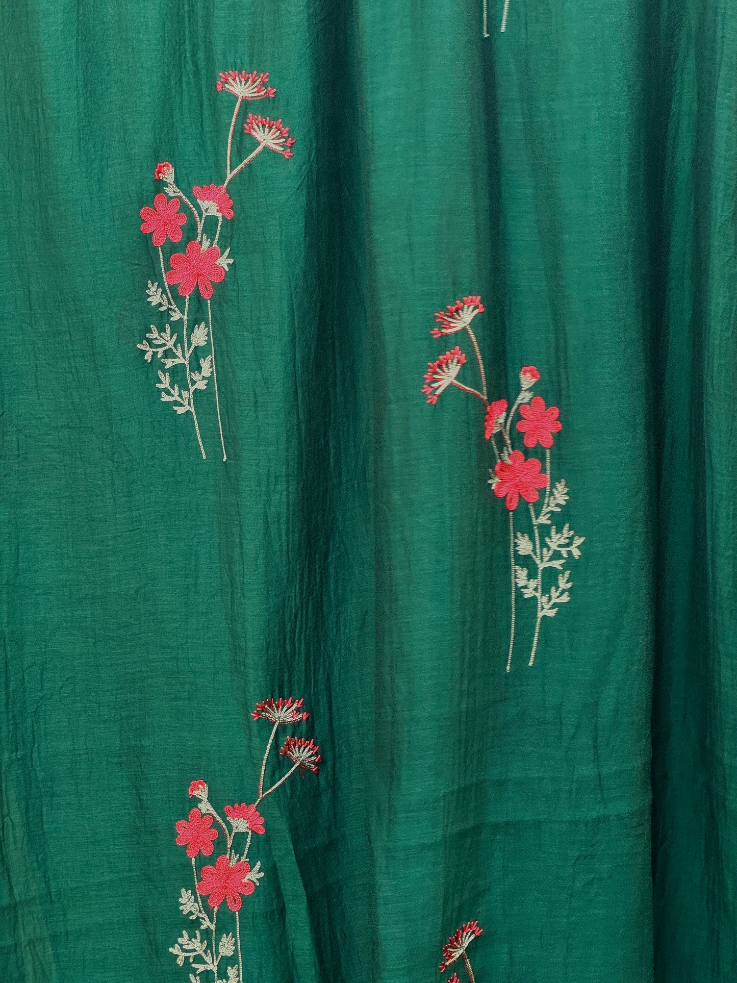 Embroidered 40gm Banarasi Chanderi Fabrics