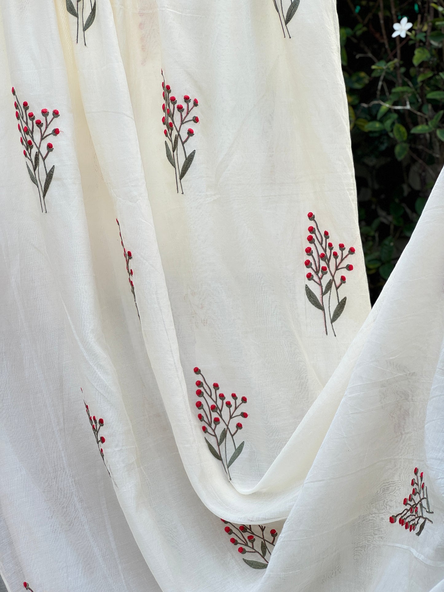 Embroidered 40gm Banarasi Chanderi Fabrics