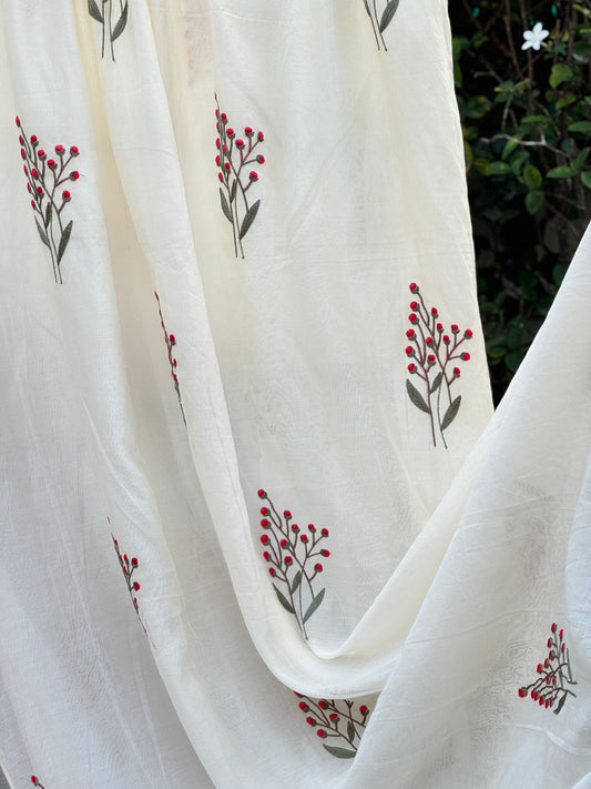 Embroidered 40gm Banarasi Chanderi Fabrics
