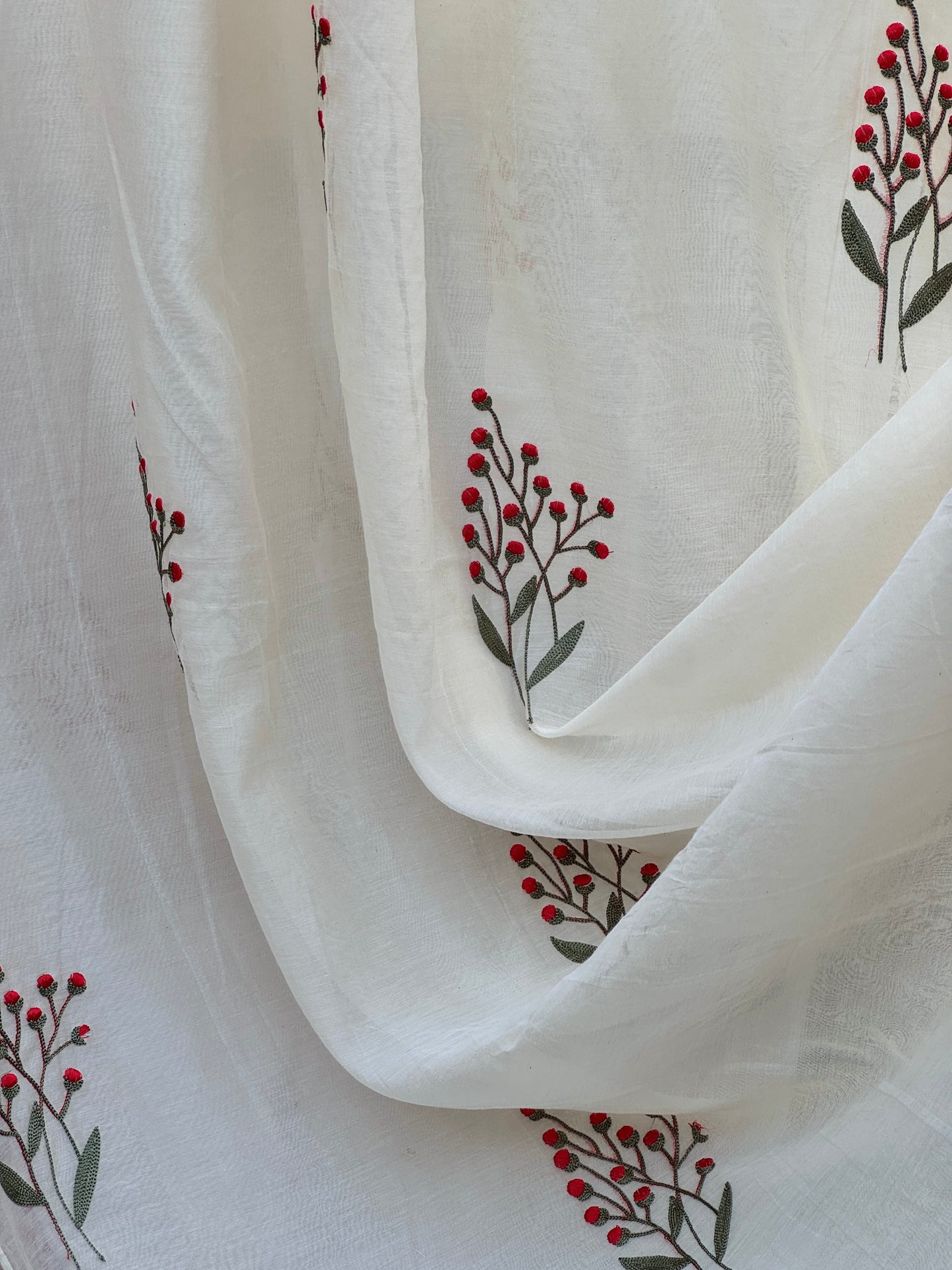 Embroidered 40gm Banarasi Chanderi Fabrics