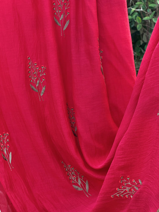 Embroidered 40gm Banarasi Chanderi Fabrics