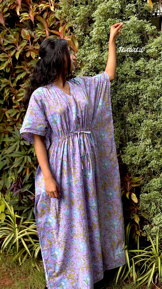 Block Printed Cotton Kaftan