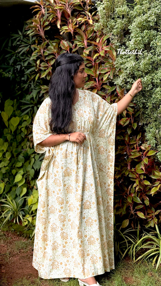 Block Printed Cotton Kaftan