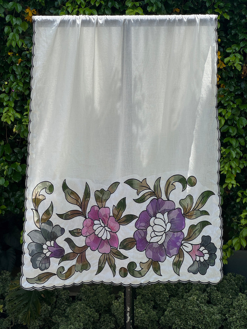 Appliquéd & Brush Painted Mulmul Cotton Dupatta