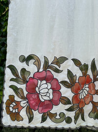 Appliquéd & Brush Painted Mulmul Cotton Dupatta