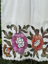 Appliquéd & Brush Painted Mulmul Cotton Dupatta
