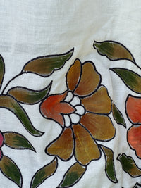 Appliquéd & Brush Painted Mulmul Cotton Fabric